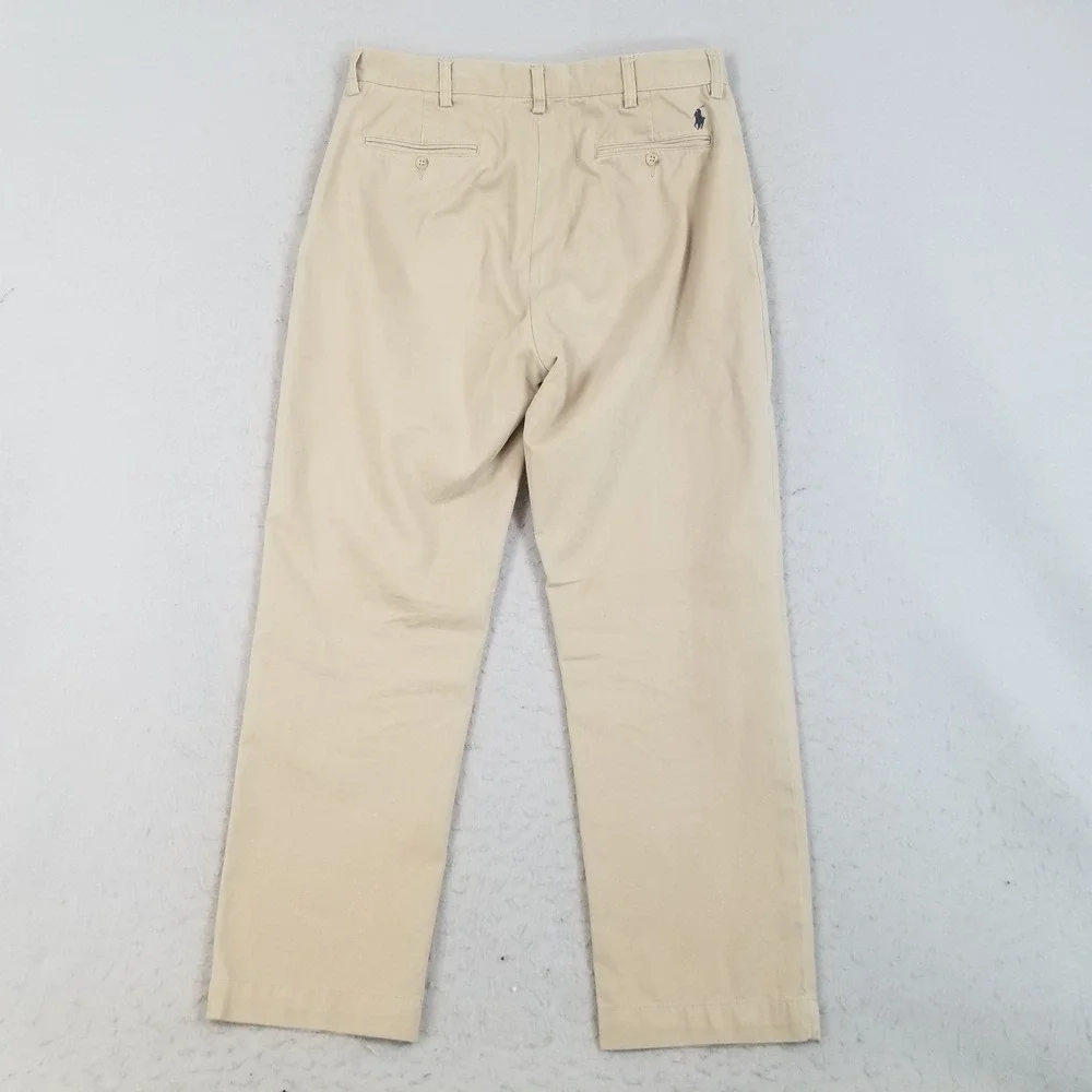 Polo Ralph Lauren Pants Mens 35x32 Khaki Prospect Pant Vintage 90s Cotton Chinos